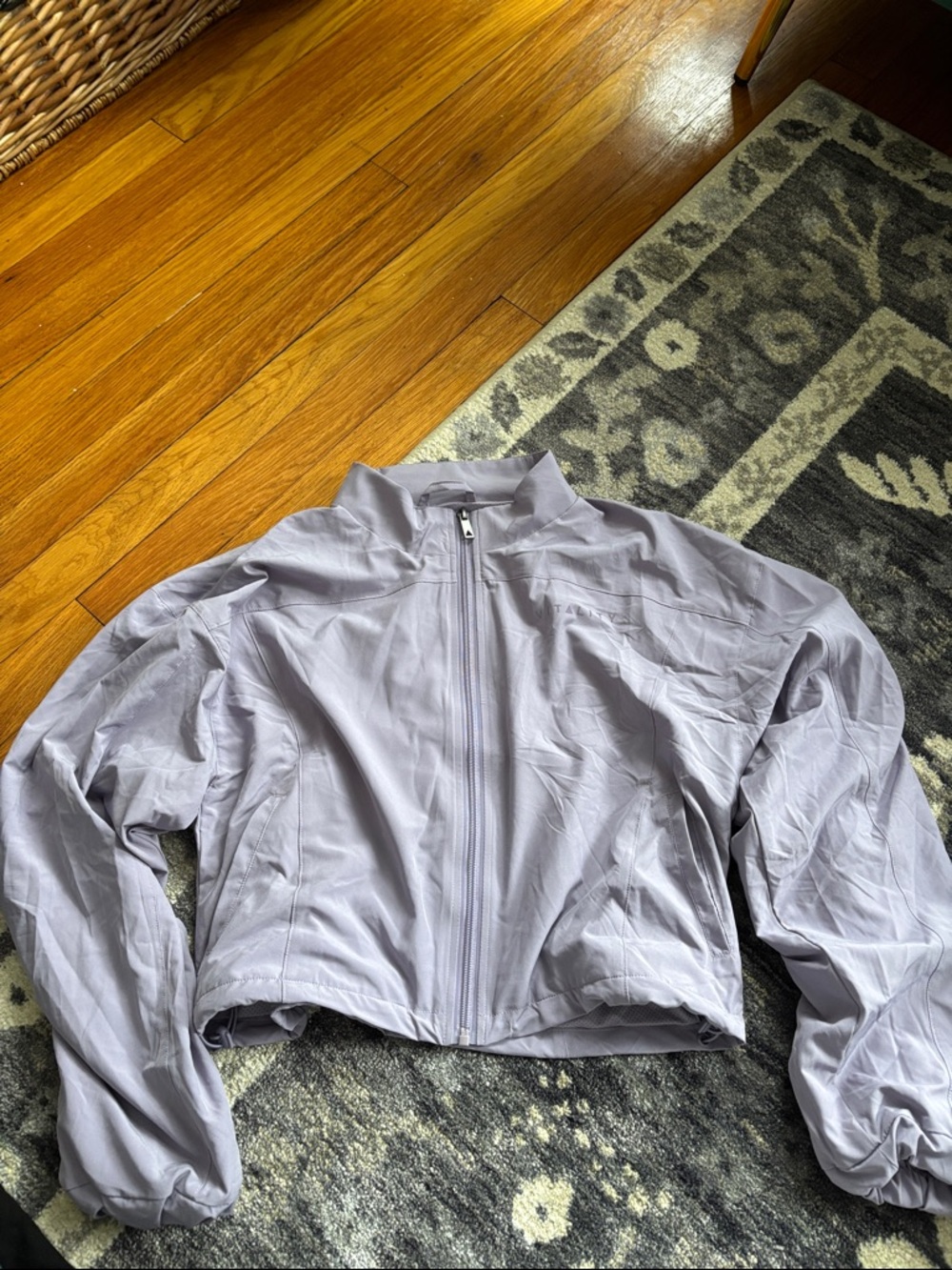 Light Gray Women's Bomber Jacket - Casual Zip Front